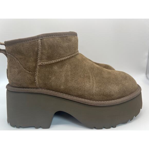 Ugg Classic Ultra Mini New Heights Boot Hickory 1158311 Women's Size 9 New - Picture 1 of 12